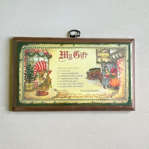 Vintage Christmas “My Gift” Poem Wall Plaque