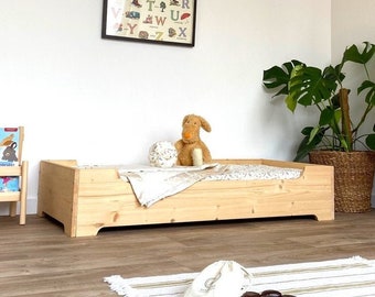 Montessori Floor Bed -FREE SHIPPING in EU- Solid sustainably harvested wood