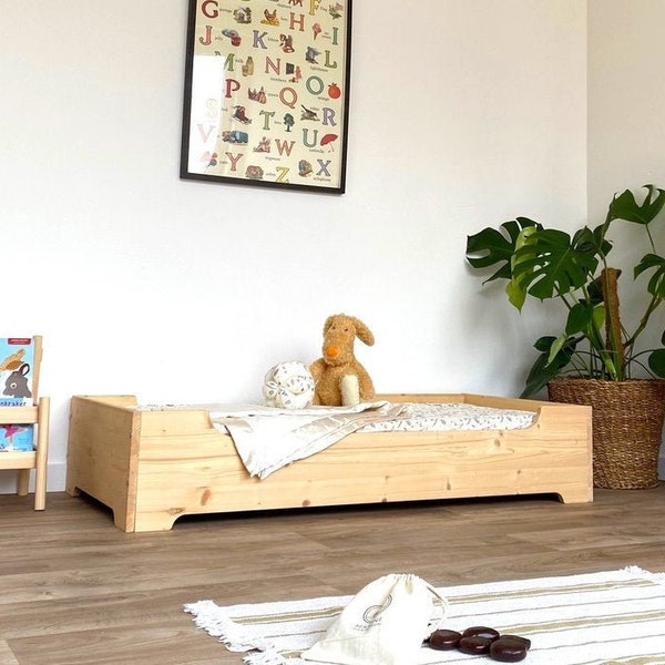 Montessori Floor Bed -FREE SHIPPING in EU- Solid sustainably harvested wood