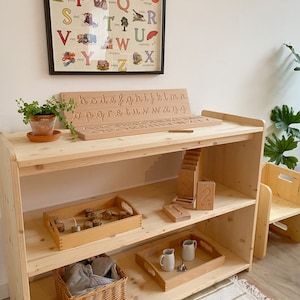Montessori Toddler Shelf -FREE SHIPPING in EU- Solid sustainably harvested wood