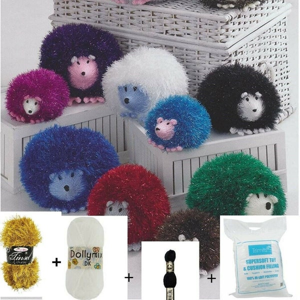 King Cole Crochet Hedgehog kit including yarn,pattern,stuffing