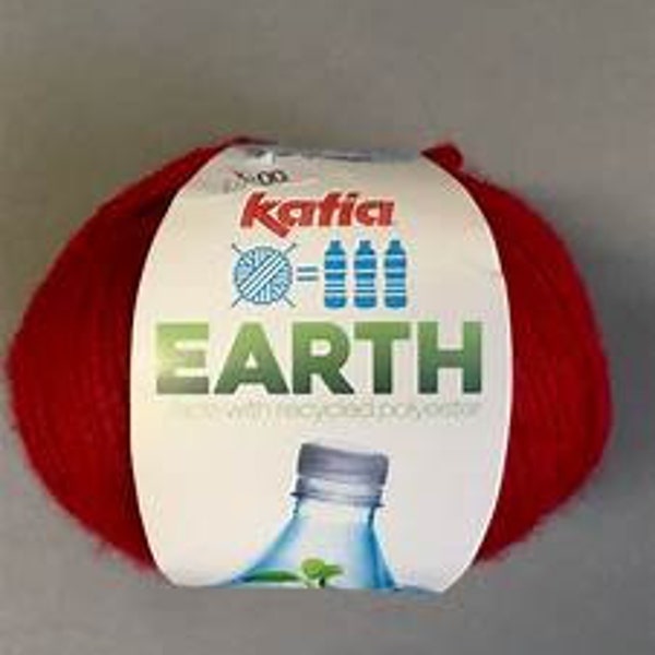 Katia Earth Knitting yarn merino wool and polyester  from recycled plastic
