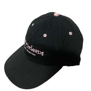 New Orleans French Quarter black embroidered Hat