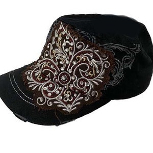 Zwarte Fleur de lis Hoed