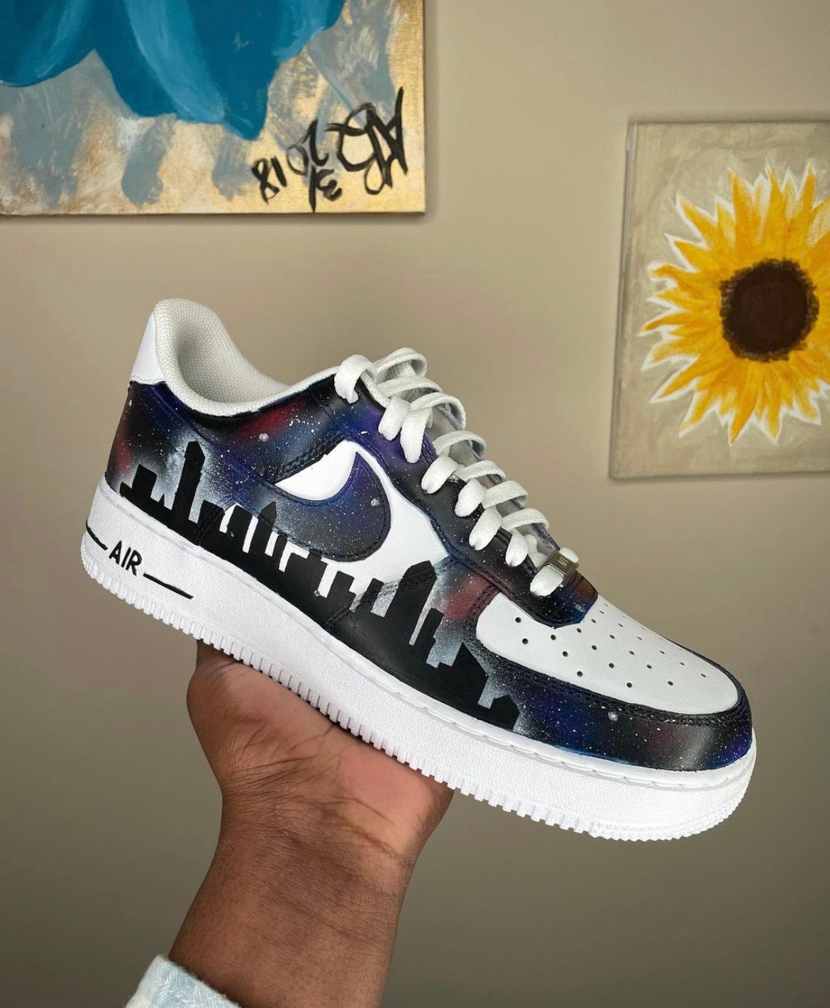 Galaxy air force 1s | Etsy