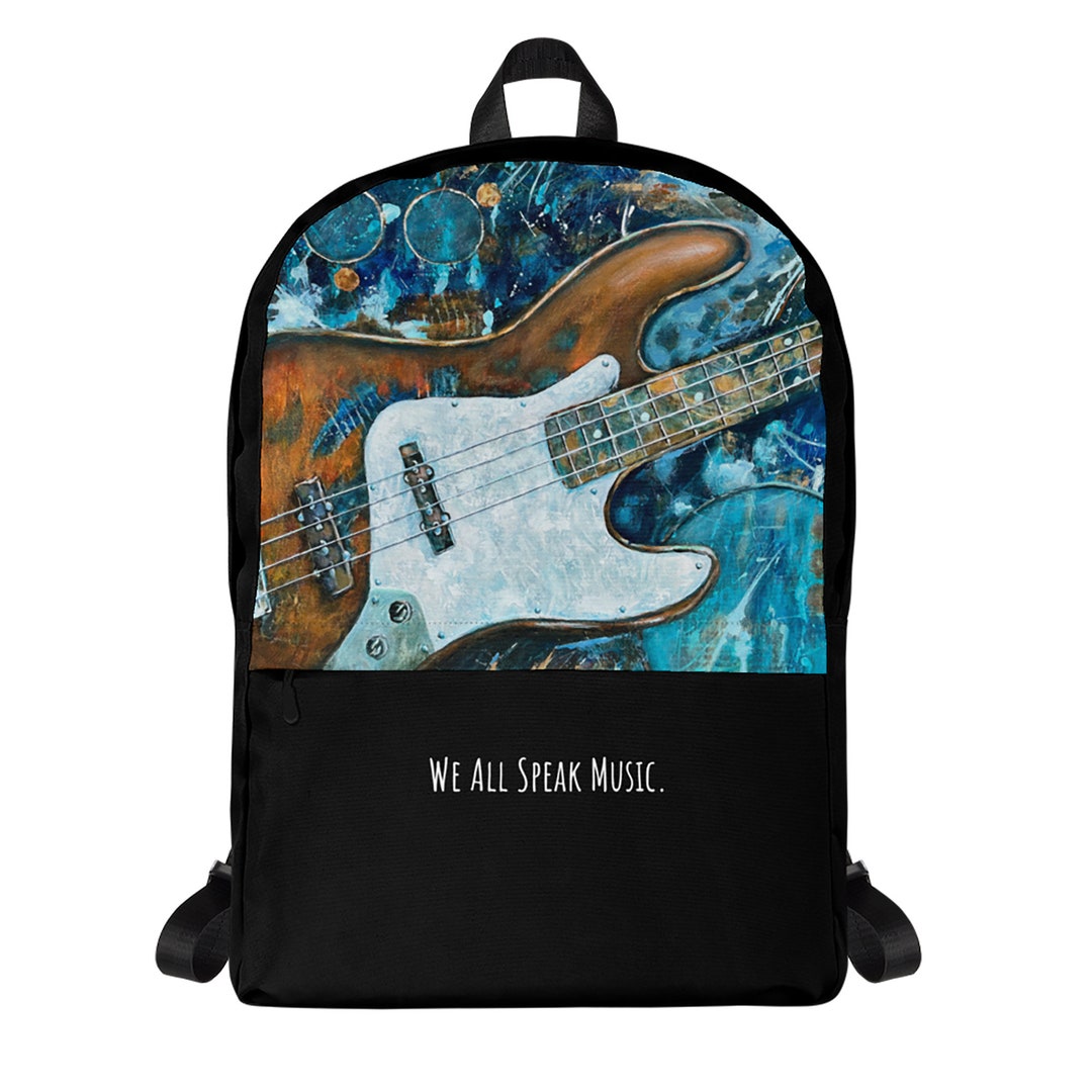 Bass Guitar Backpack Backtoschool Backpack Musician Etsy