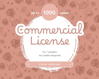 Commercial Use License by ColourAddicted, No credit required, Up to 1000 sales