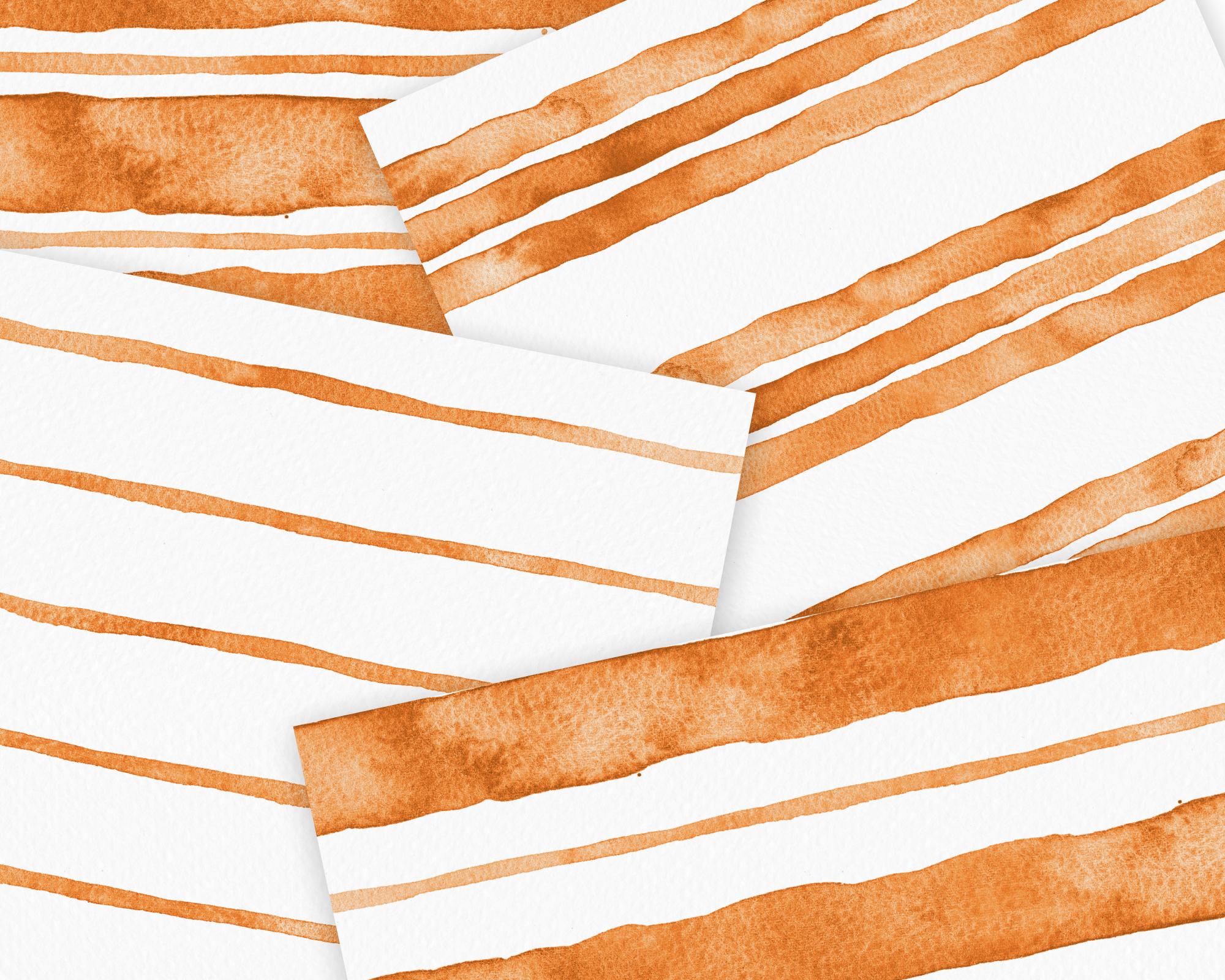 Caramel Brown Watercolor Stripes: Seamless Paper Patterns (digital ...