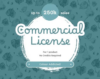 Commercial Use License by ColourAddicted, No credit required, Up to 250 000 sales