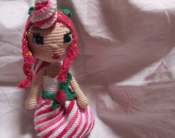 Amigurumi strawberry doll - crochet pattern PDF