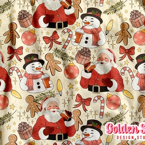Christmas Cheer + Plaid - Cute, Winter, Seamless, Digital Design, Two ...