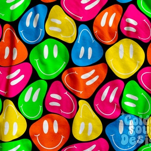 Smilies + Chex - Rainbow PNG, Seamless, Paper, Digital Design, Two files Main and coordinate, Fabric Pattern, Wallpaper