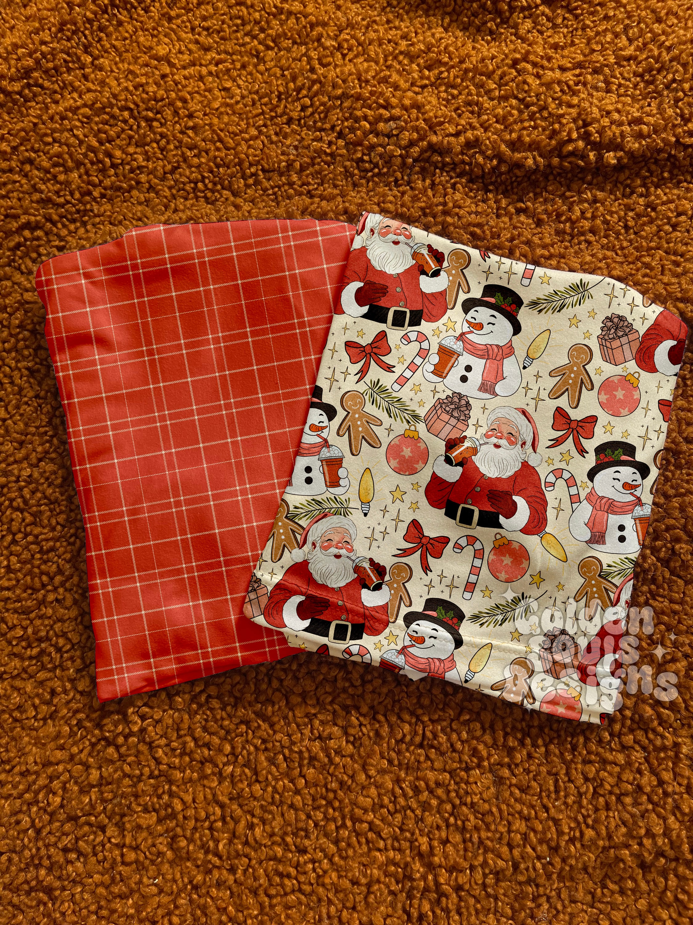 Christmas Cheer + Plaid - Cute, Winter, Seamless, Digital Design, Two ...