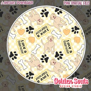 Yellow Lab | Dog | Seamless Digital Design | Main and coordinate | Fabric Pattern | Stickers | PNG | Shirt | wallpaper | Labrador