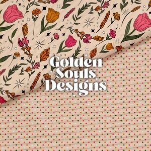 2 Seamless Pattern Files - Dainty Spring Floral