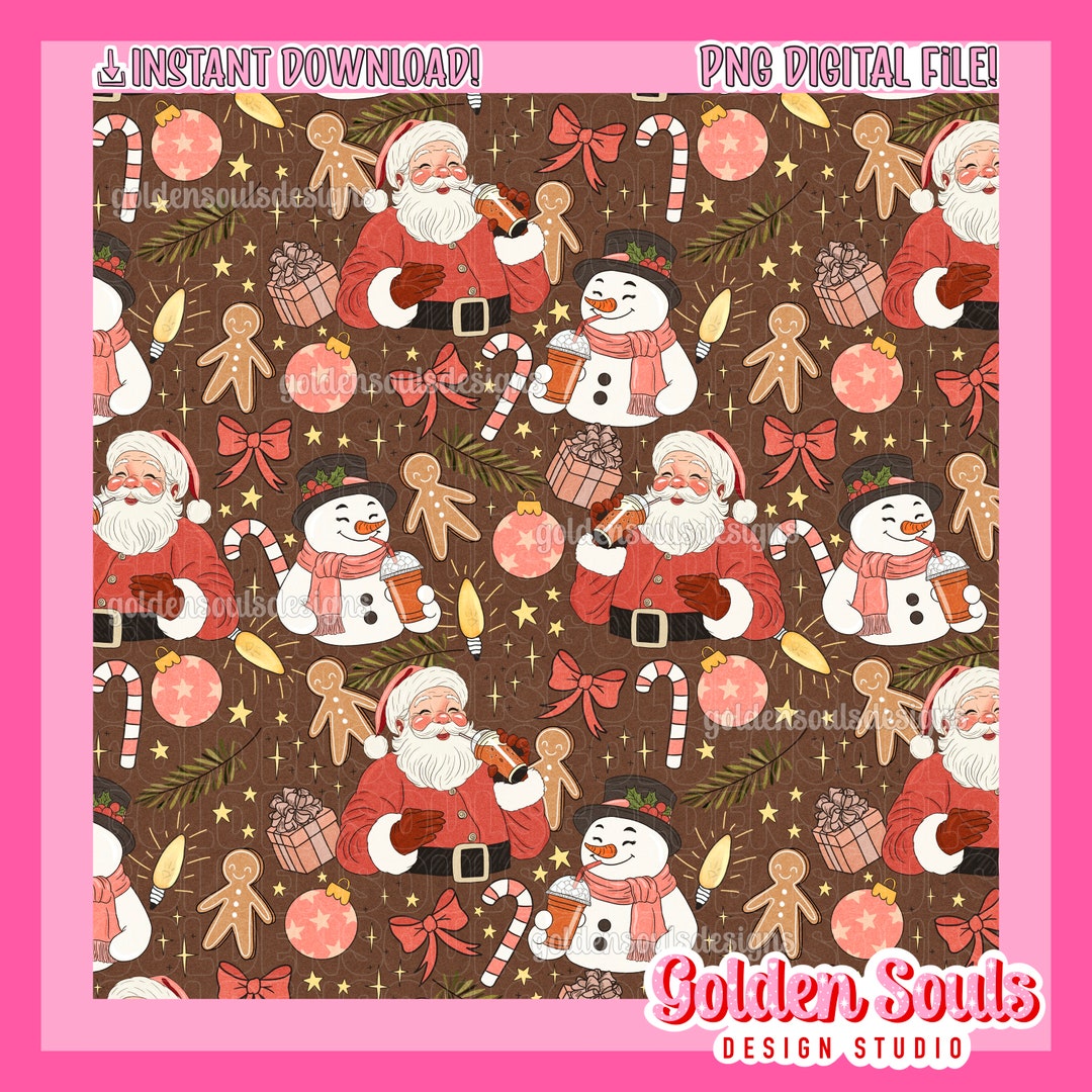Christmas Cheer + Plaid - Cute, Winter, Seamless, Digital Design, Two ...