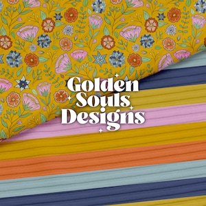 2 Seamless Pattern Files - Yellow Summer Floral
