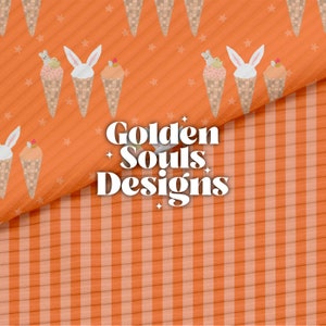 Golden Souls Designs 2 Seamless Pattern Files Easter Ice Cream