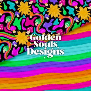 2 Seamless Pattern Files - Mushroom Madness