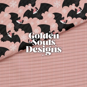 2 Seamless Pattern Files - Frickin’ Bats Christmas (Pink)