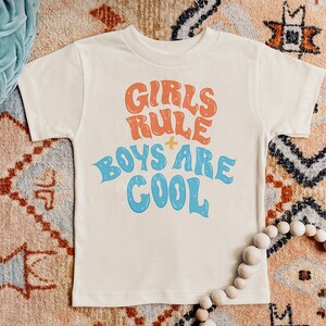 Girls Rule + Boys Are Cool , PNG File Shirt Graphic Design - Cute Valentines Sublimation PNG digital file
