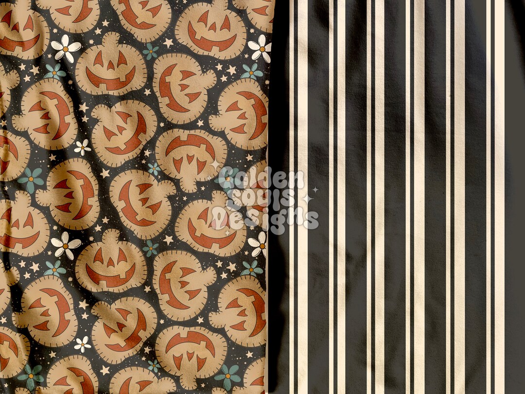 Pumpkin Hand Pies + Stripes - Halloween, Fall, Spooky, Seamless ...