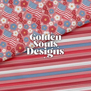 2 Seamless Pattern Files - Free To Be Groovy USA