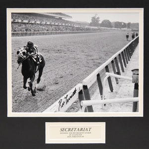 Original Secretariat Belmont Stakes 1973 Signed Photo | Ron Turcotte Autograph | Bob Coglianese Official Track Photographer