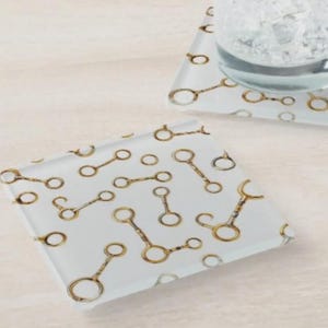 Luxury Horsebit Glass Coaster Set