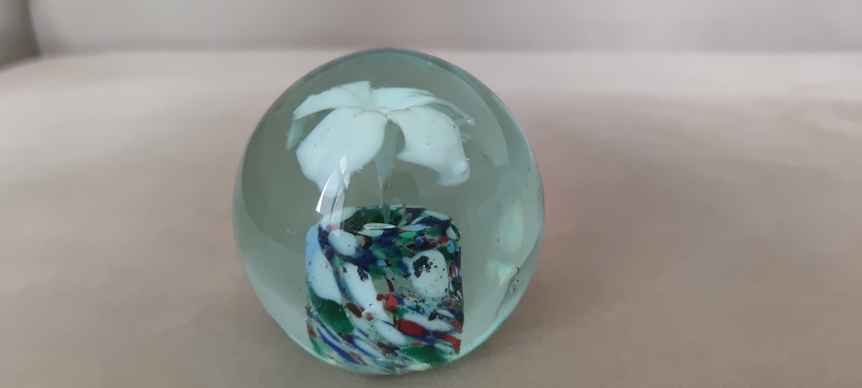 Briefbeschwerer Orchidee - Echte Blüten In Acryl Gegossen 8cm