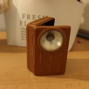 Brown Vintage Flashlight, Pocket Lamp Collectible Military Torch, Vintage Nightlight Hand Signal Light, Camping Latern