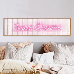 Impresión con cita divertida, impresión tipográfica, arte de los 70, dulces sueños, arte mural moderno, póster psicodélico, póster vintage, póster panorámico