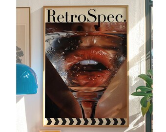 70s Retro Magazine Cover Poster: Psychedelic Woman Wall Art
