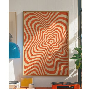70s Groovy Print,  Retro Wavy Poster, Retro Groovy Art, 70s Decor, Vintage Home Decor, Retro Home Decor, Vintage Prints, 60s wall art
