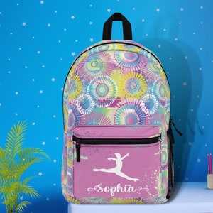 Backpack Personalized Gymnast Gymnastics Leaping Floor 