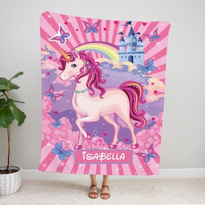 Unicorn blanket, Personalized blanket for kids, Personalized Name Blanket, Kids Name Blanket Kids Blanket Custom Kids Blanket Unicorn Gifts