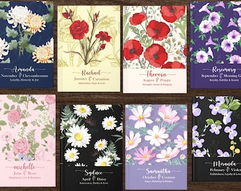 Personalized Birth Flower Journal: Custom Botanical Notebook