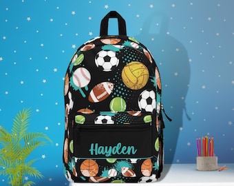 Boys Sports Backpack: Personalized Kids Back To School Bag