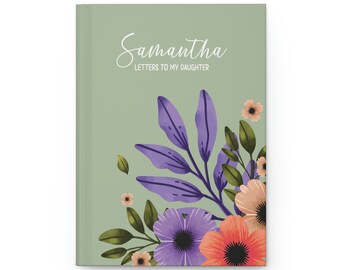 Personalized Floral Baby Journal: Sage Green Letters to Baby Keepsake