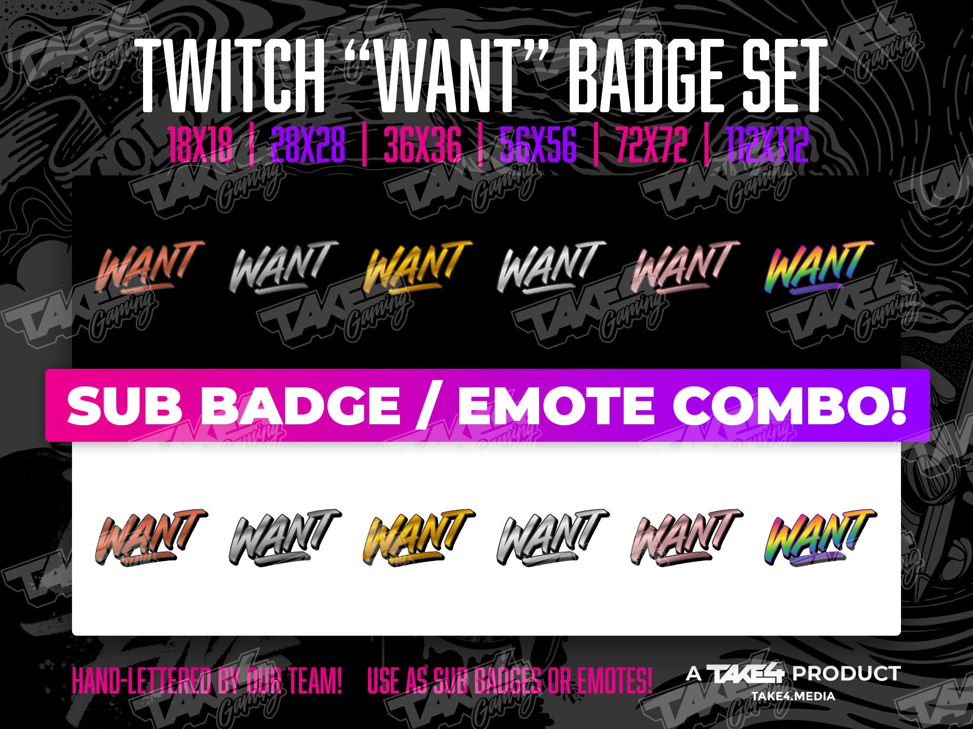 Twitch / Discord Emote / Combo Badge Set VOULEZ Etsy France