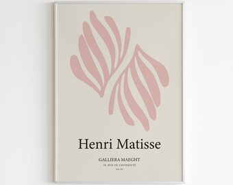 Henri Matisse Print: Pink Abstract Cutout Art (Digital Download)