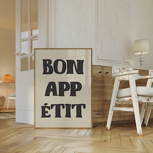 Bon Appetit Print: Vintage French Kitchen Art (Digital Download)