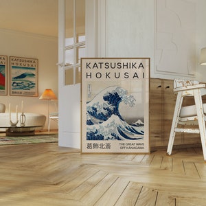 The Great Wave off Kanagawa, Japanese Landscape Print, Vintage Japanese Wall Art, Katsushika Hokusai Poster, Printable Art, Digital Download