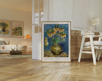 Van Gogh Flower Print: Vintage Botanical Gallery Wall Art (Digital Download)