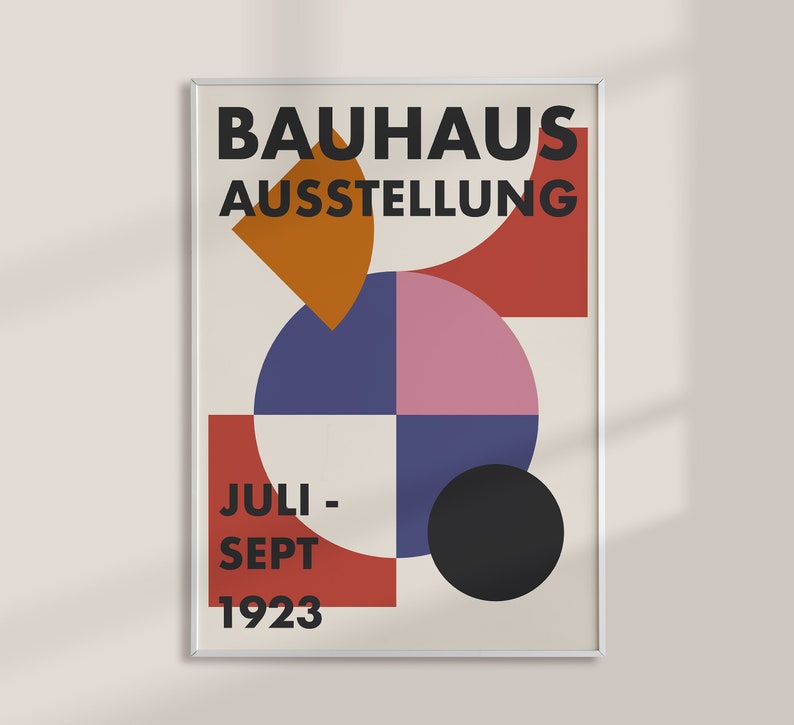 Retro Bauhaus Exhibition Posters: Geometric Wall Art (digital Download ...