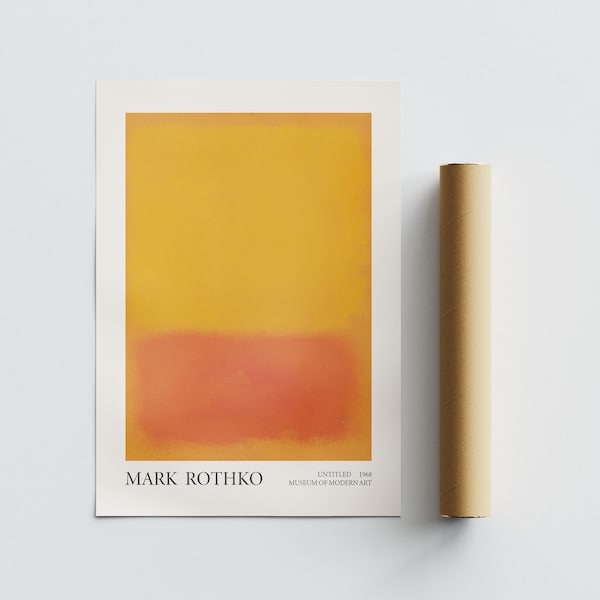 Mark Rothko Art Poster, Exhibition Printable Print, Abstract Geometric Gallery Wall Art, Scandinavian Decor, Contemporary Wall Decor