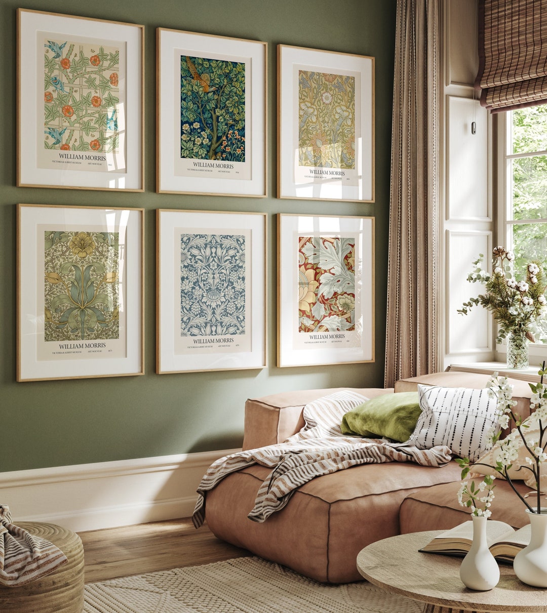 Set of 6 William Morris Poster, Exhibition Print Set, Botanical Print ...
