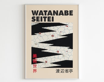 Japanese Landscape Art Print: Watanabe Seitei Exhibition Poster (Digital Download)