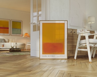 Mark Rothko Exhibition Print: Orange Red Abstract Art (Digital Download)