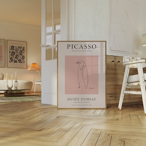 Picasso Poster, Pinguin, Museumsausstellung, Kunst, Tierdruck, moderne minimalistische, Vintage Kunst, Pablo Picasso druckbare Kunst, digitaler Download